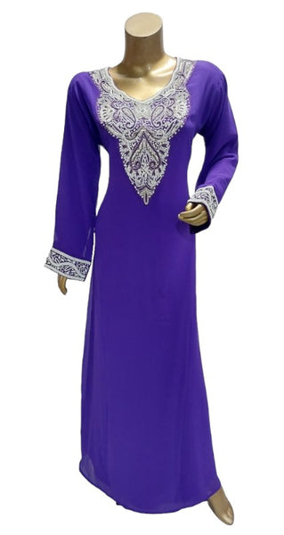 Best Quality Womens Kaftan With Contrast Pearl Stone And Zari Work Party Long Dress Maxi