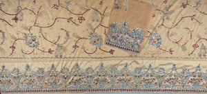 Indian George Fabrics High Quality African George Lace Fabric With Heavy Beaded Red Stone & Silver Stone Silver Stone Hand Work