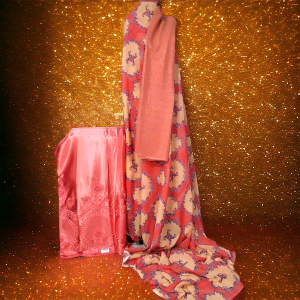 Pink Floral Design Somali Dirac