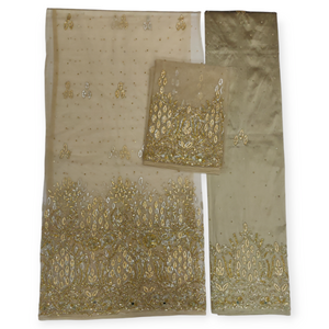 Gold Design on Beige Background Medium George Wrapper