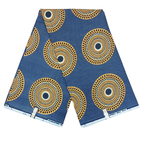 Natural Pure Cotton African Wax Holland Fabric 6 Yards Room Dresses Fabric For Zambia Ankara Wax