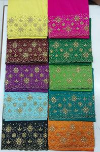 Handmade Gorgura Design Seven Available in Yellow, Fuchsia Pink, Maroon, Green, Purple, Mint Green, Fluorescent Blue, Dark Green, Black, and Orange